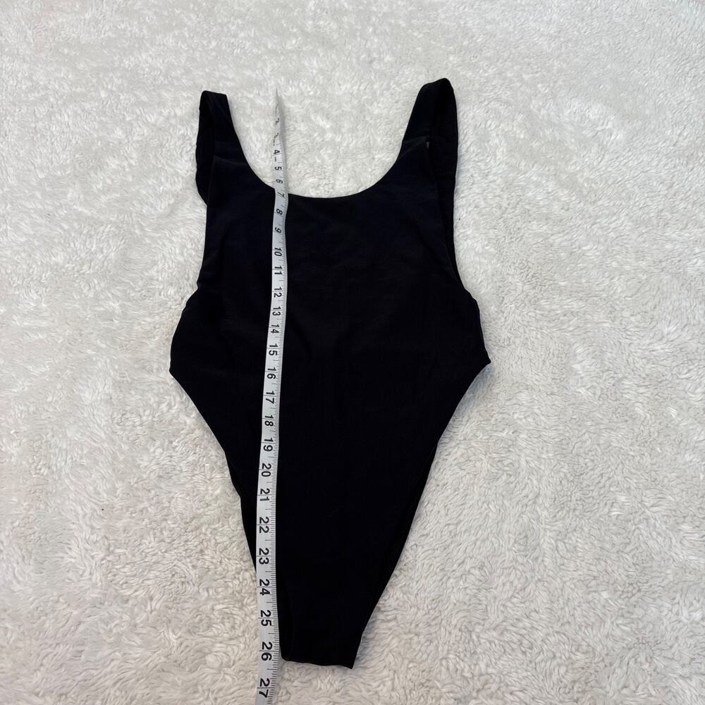 Aerie Black Scoop Neck Low Back One Piece Swimsuit S Beach Resort Classic Sexy - Picture 3 of 6